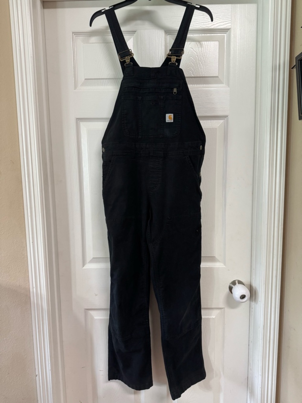 Carhartt Black Workwear Bib Overalls with Front Pocket